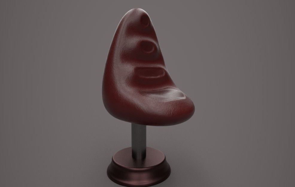 Modern Seat  Low-poly 3D model_1