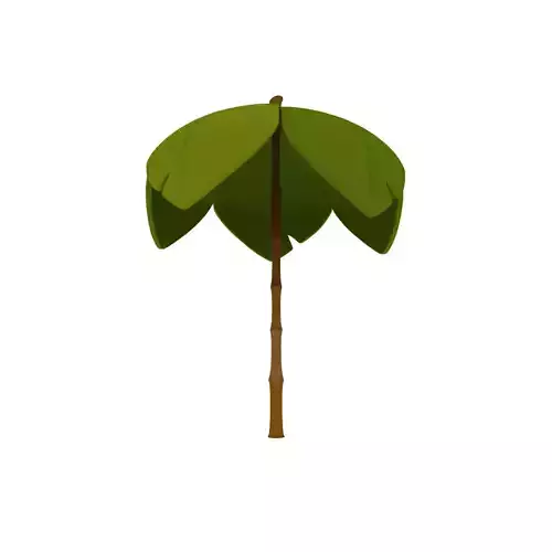 Parasol cartoon palm tree 3D model