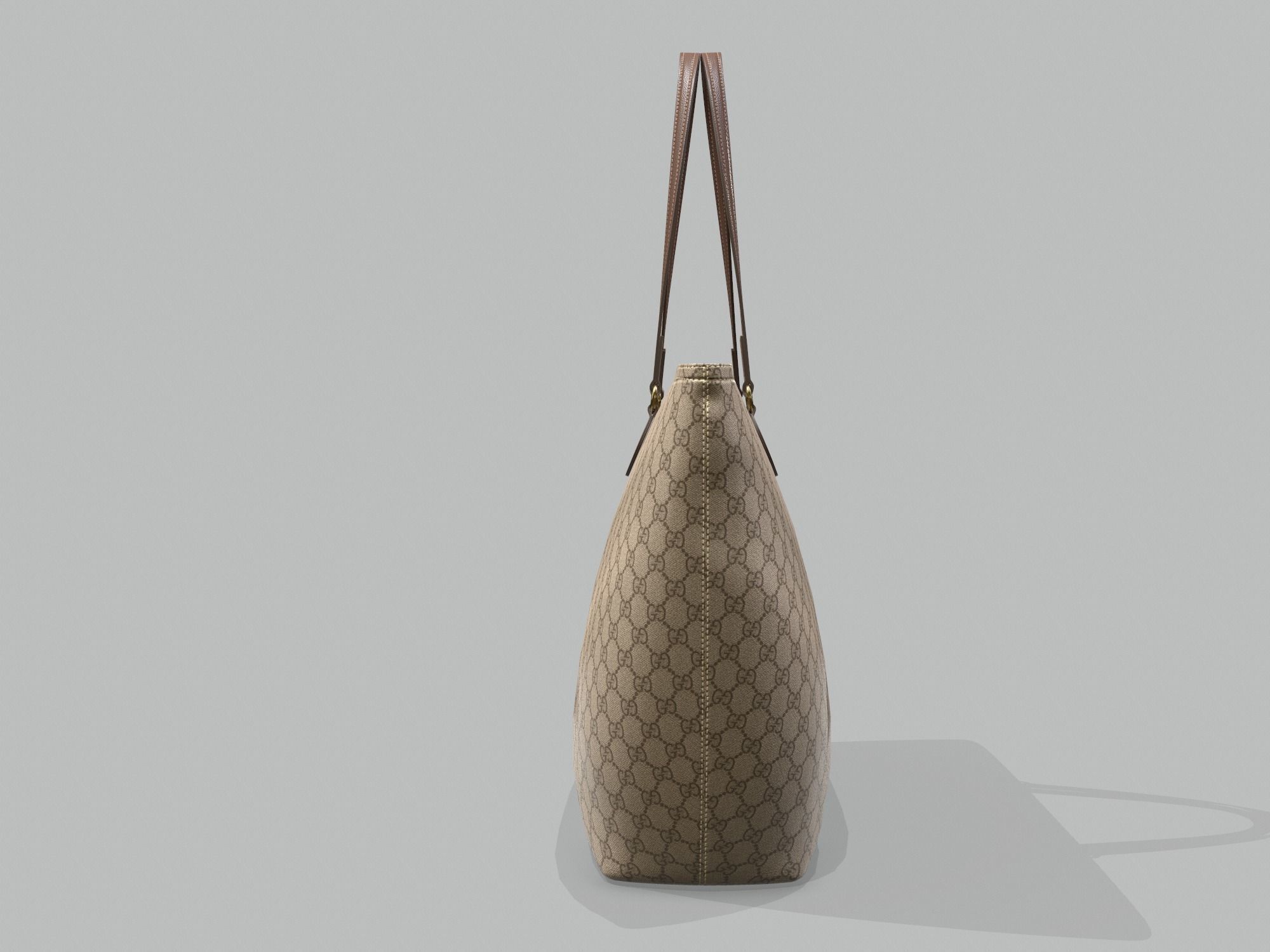 Gucci Women Ophidia GG Medium Tote Bag Low-poly 3D model_2