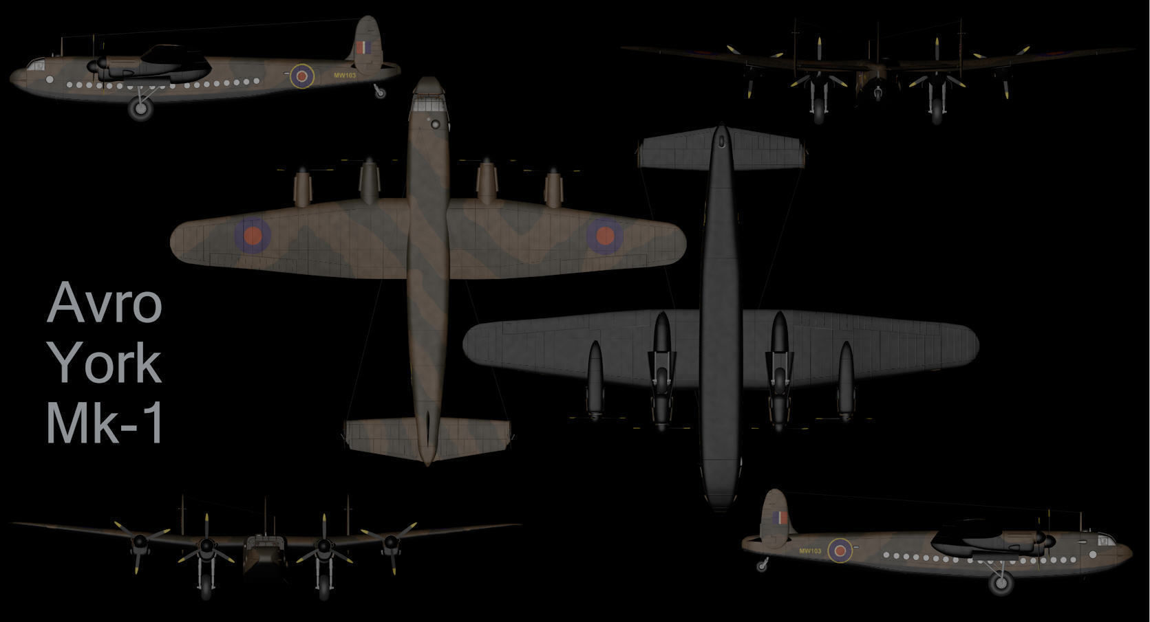 Avro York Mk-1 3D model_15