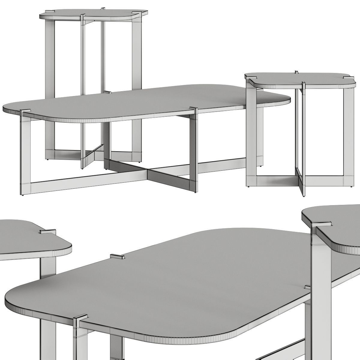 Quinti Sedute Cruz Coffee Tables 3D model_1