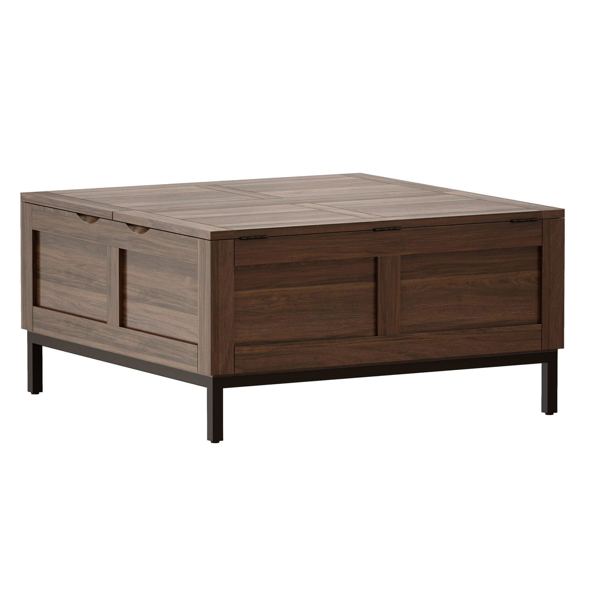 Tucker Grey Square Trunk Crate and Barrel 3D model_5