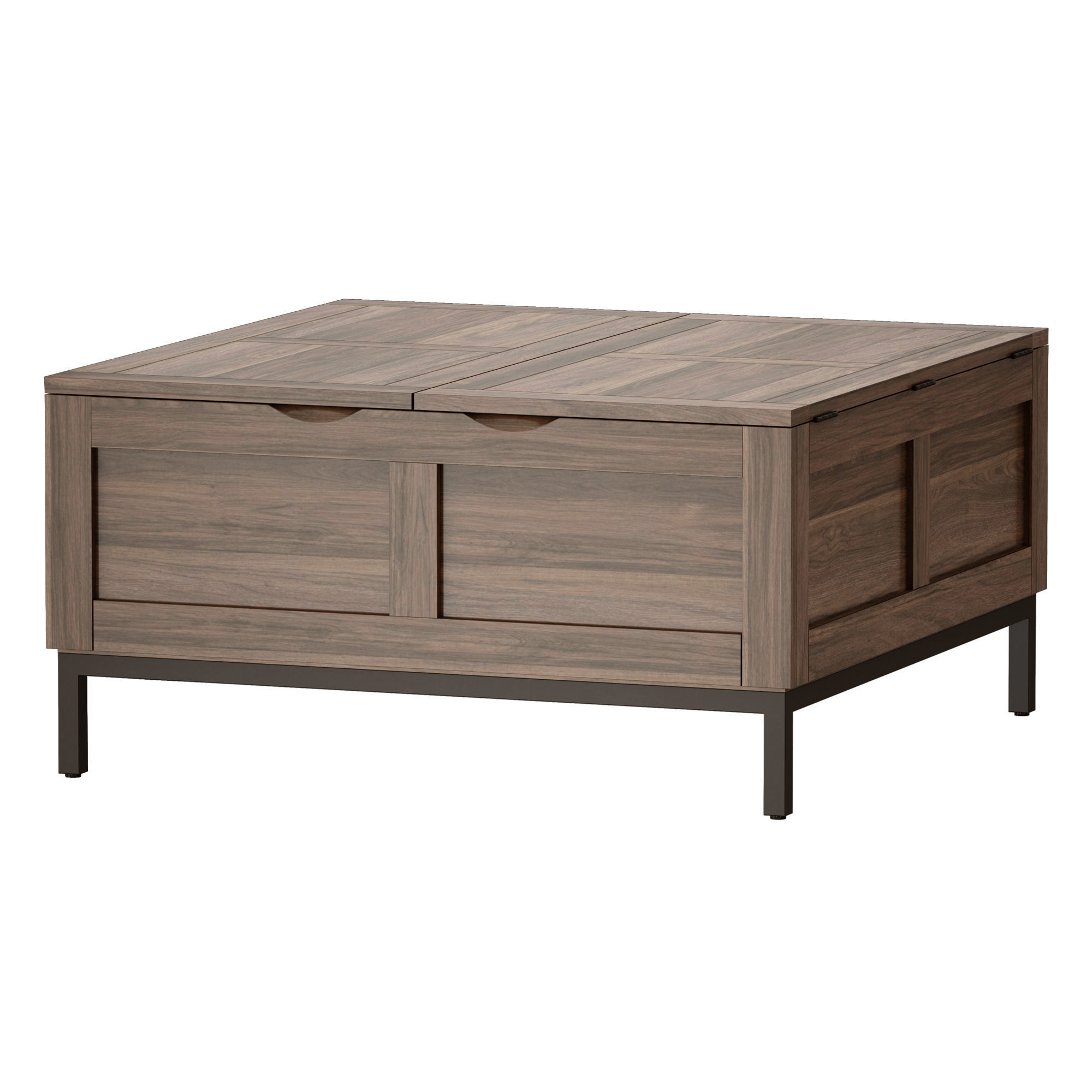 Tucker Grey Square Trunk Crate and Barrel 3D model_4