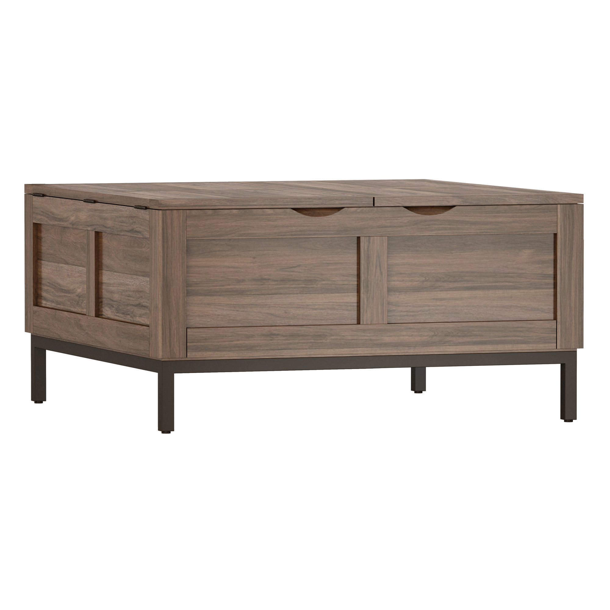 Tucker Grey Square Trunk Crate and Barrel 3D model_1