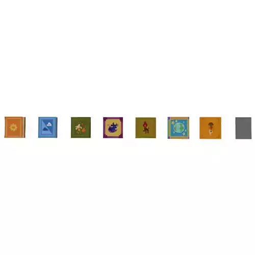 Books minecraft icon set 3D model