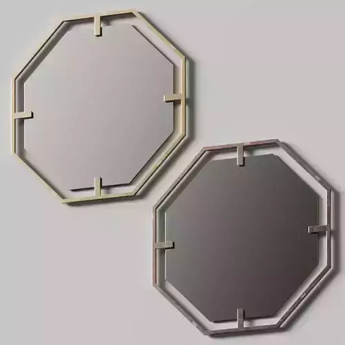 West Elm Octagon Floating Frame Mirror