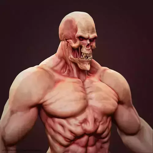 Monster bust 01 ZBrush 3D model