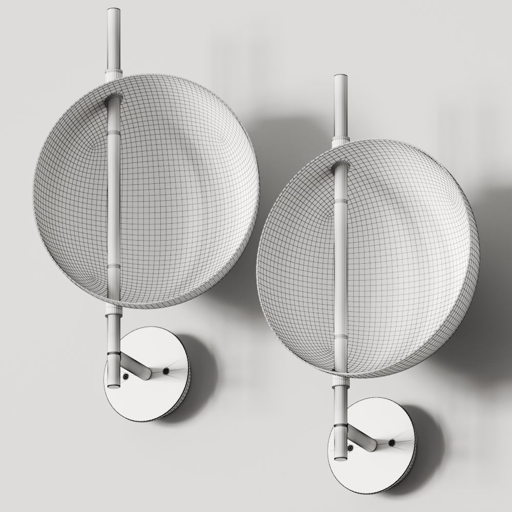 Oluce Superluna 197 Wall Lamp 3D model_2