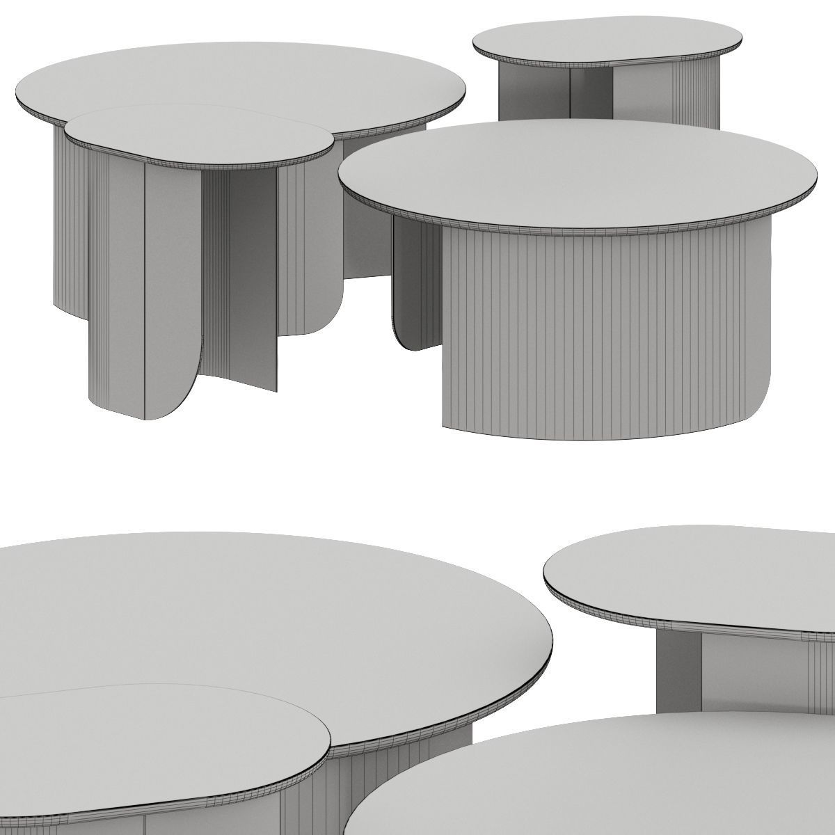 Fest Plateau Side and Coffee Tables 3D model_2