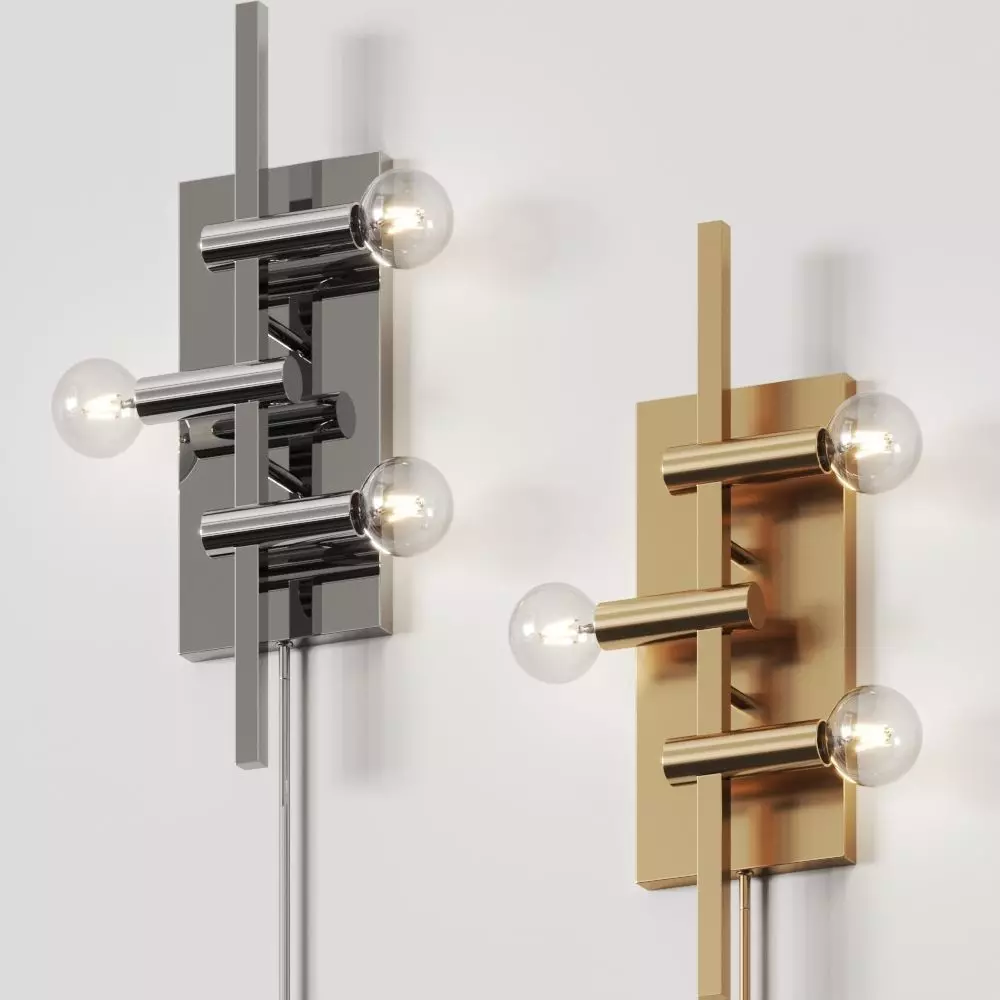 Hinkley Kinzie Three Light Plug Wall Sconce 3D model_0