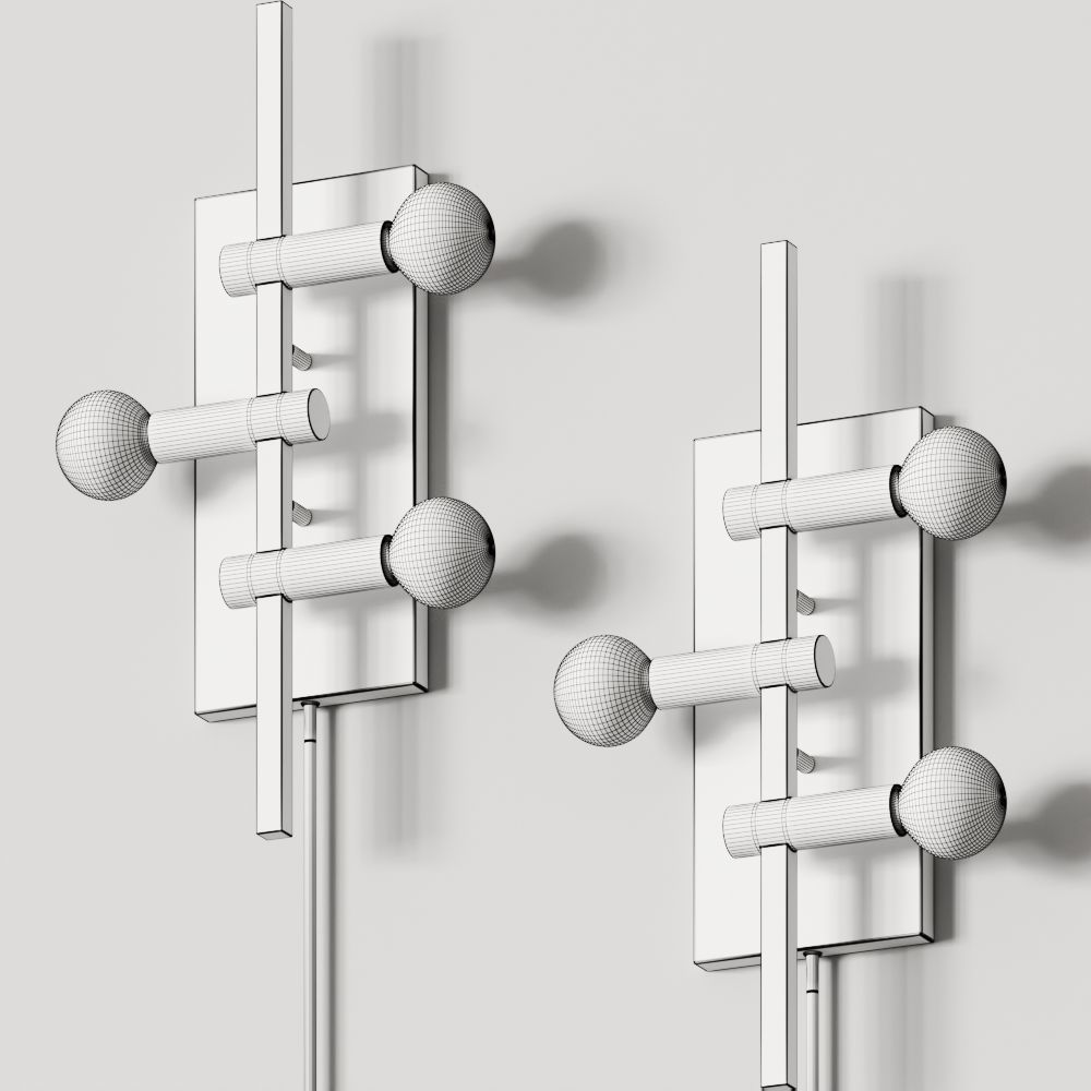 Hinkley Kinzie Three Light Plug Wall Sconce 3D model_2