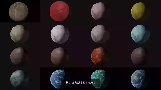 Planet Pack 3D Model Collection