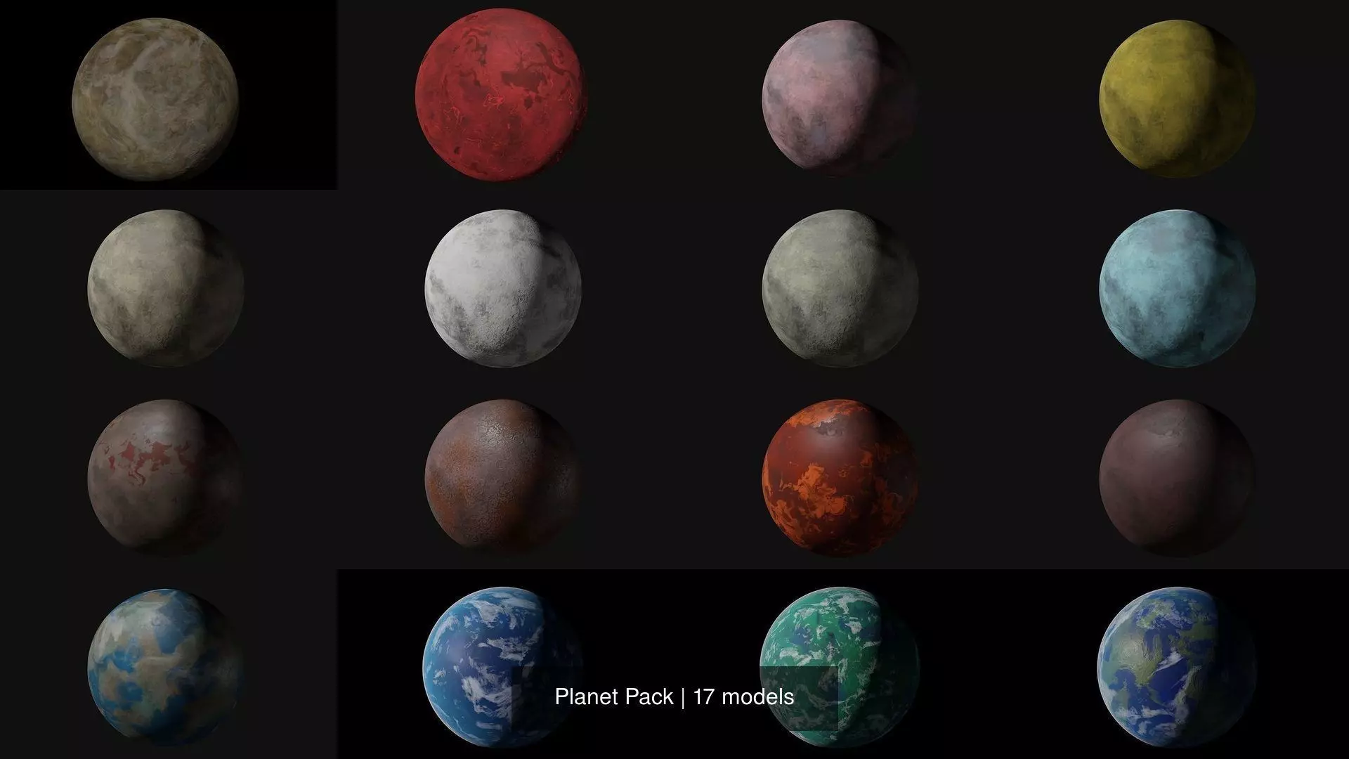 Planet Pack 3D Model Collection_0