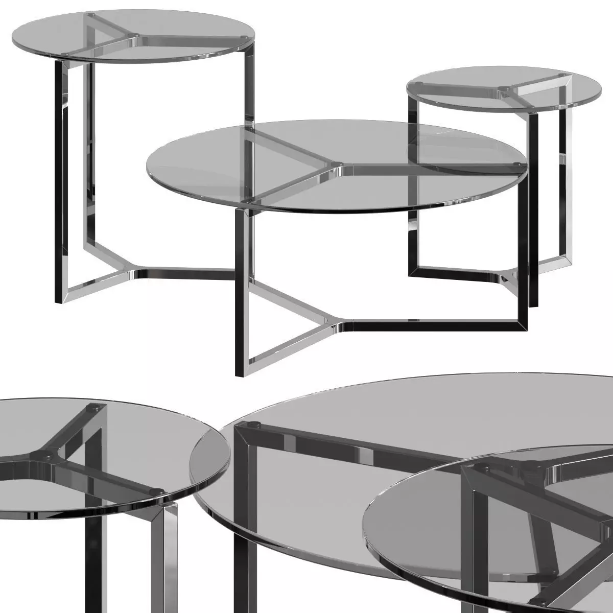 Gallotti and Radice Raj 2 Coffee Tables 3D model_0