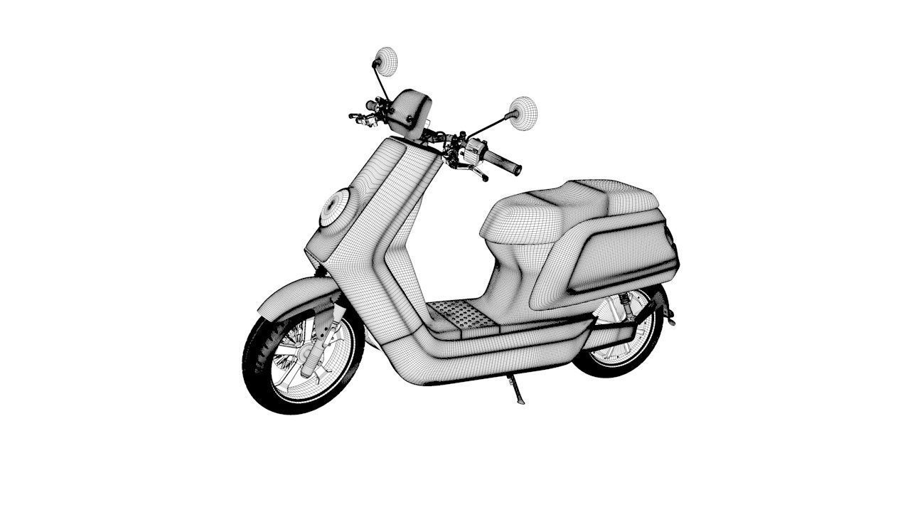 Street moped scooter NIU NQI 3D Model  3D model_5