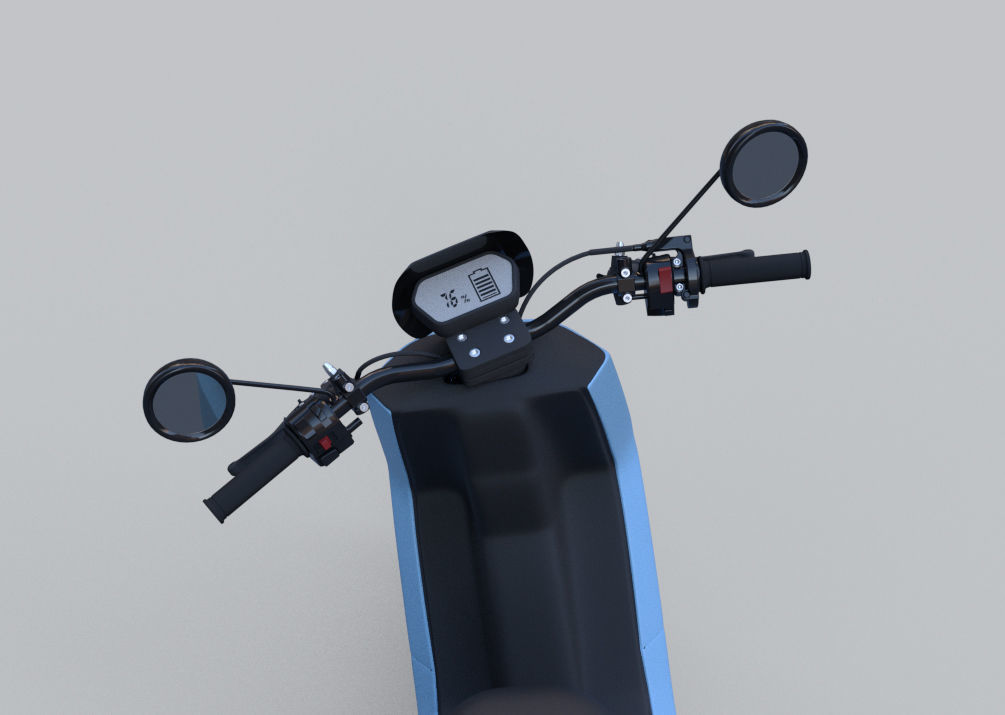 Street moped scooter NIU NQI 3D Model  3D model_4