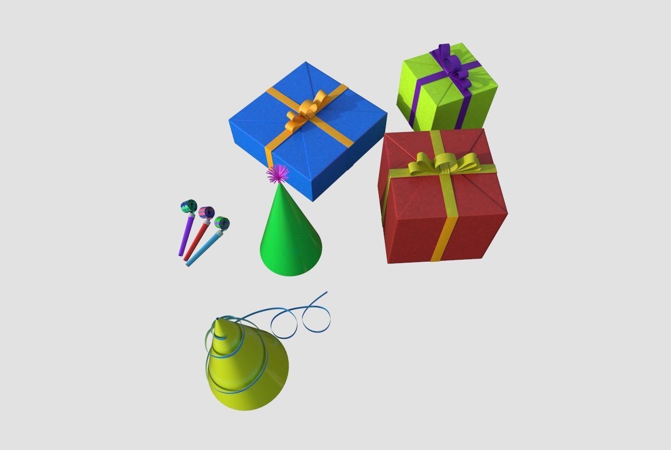 Happy Birthday pack 3D model_5