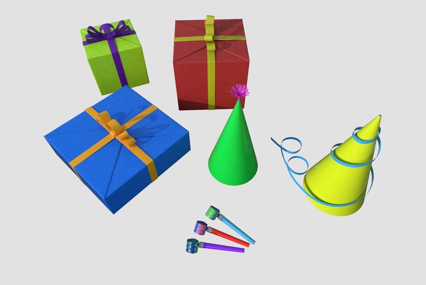 Happy Birthday pack 3D model_3