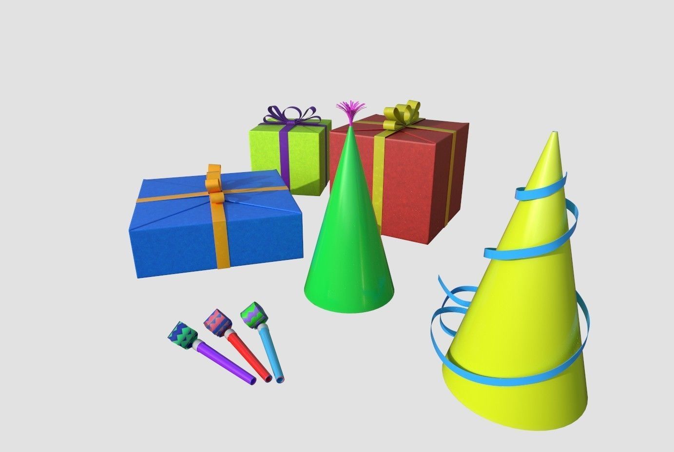 Happy Birthday pack 3D model_4