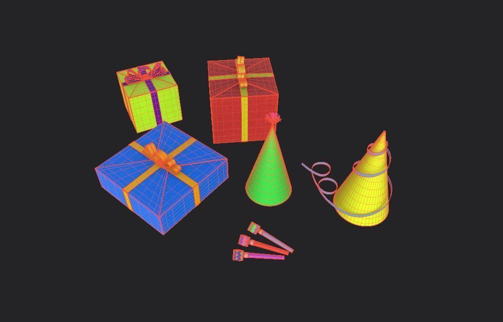 Happy Birthday pack 3D model_8