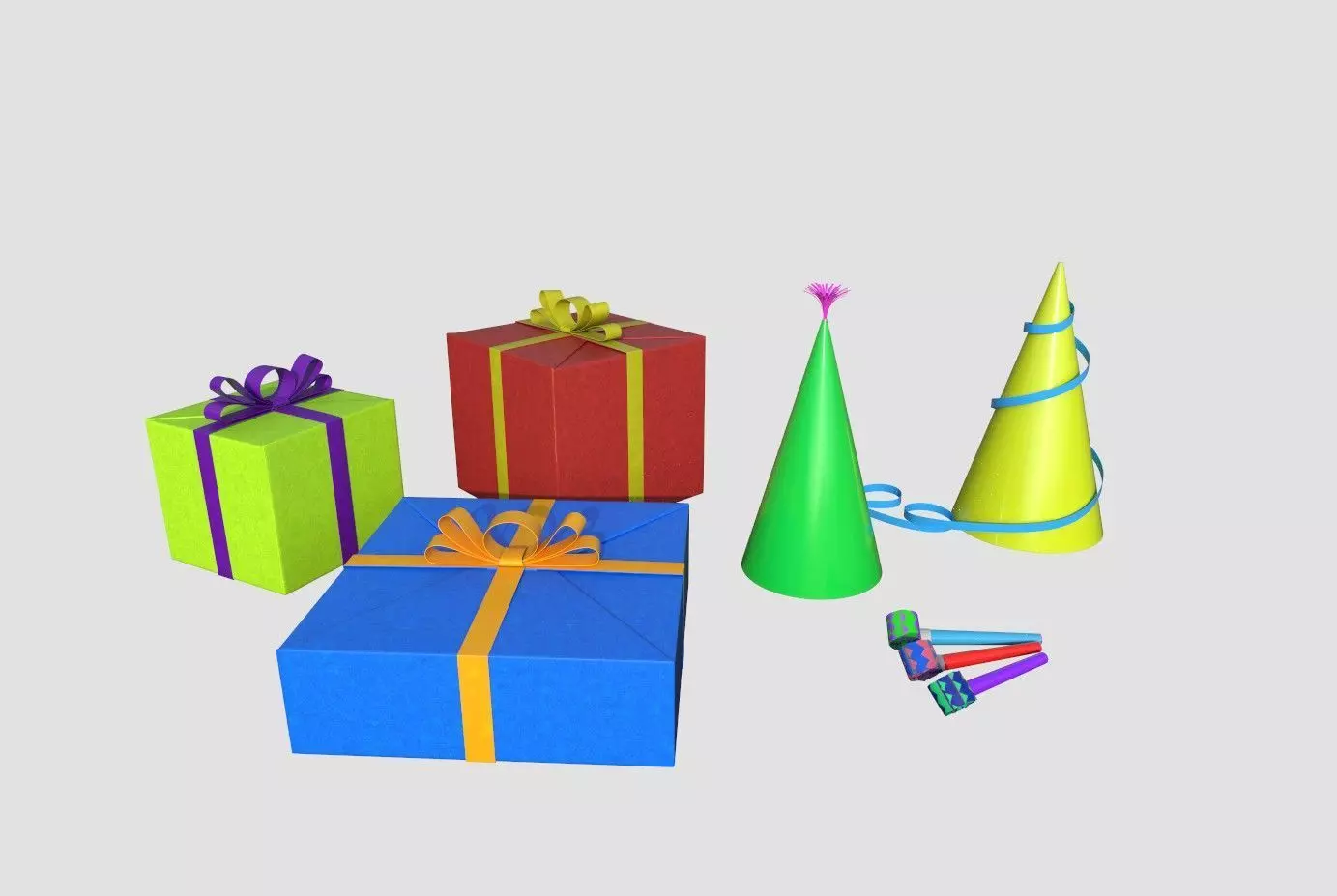 Happy Birthday pack 3D model_0