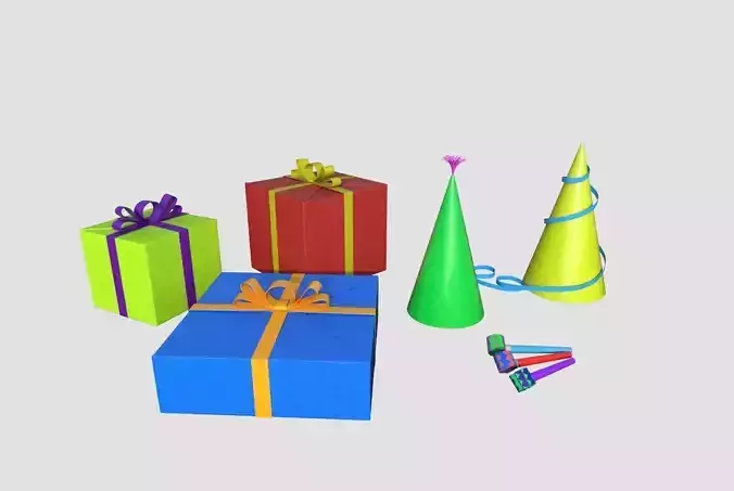 Happy Birthday pack 3D model