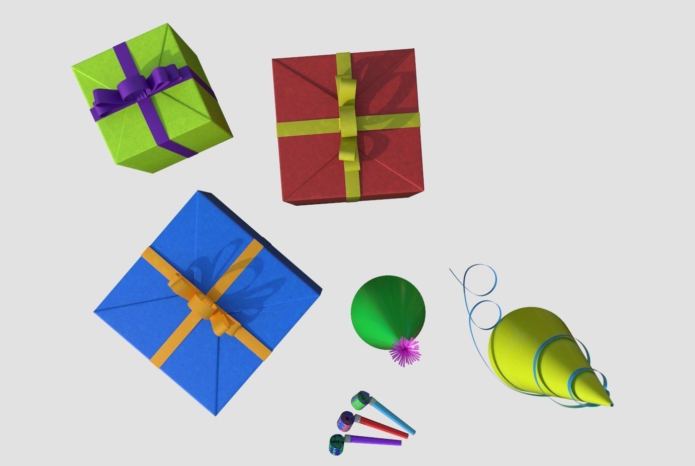 Happy Birthday pack 3D model_6