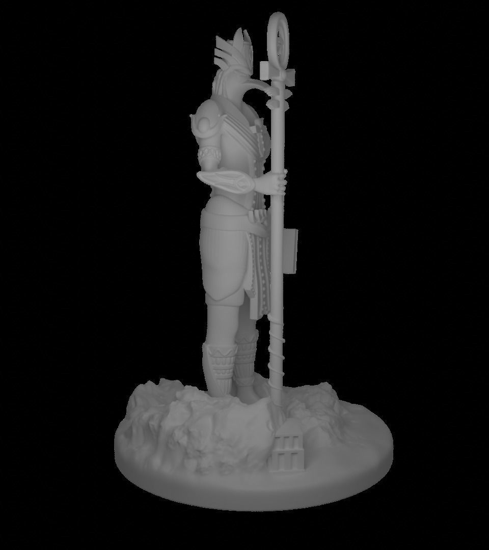 Egyptian God Thoth Printable Miniature 3D print model_5