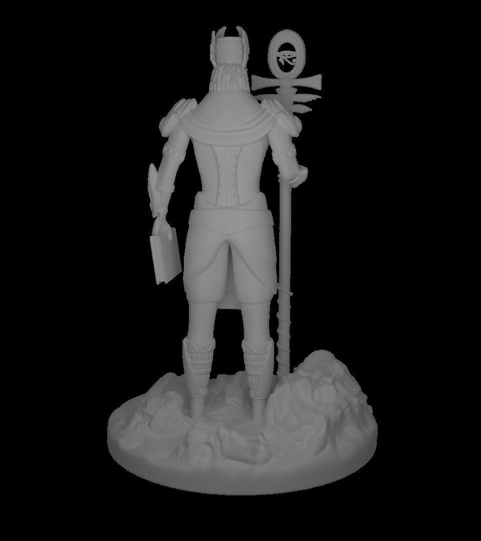 Egyptian God Thoth Printable Miniature 3D print model_8