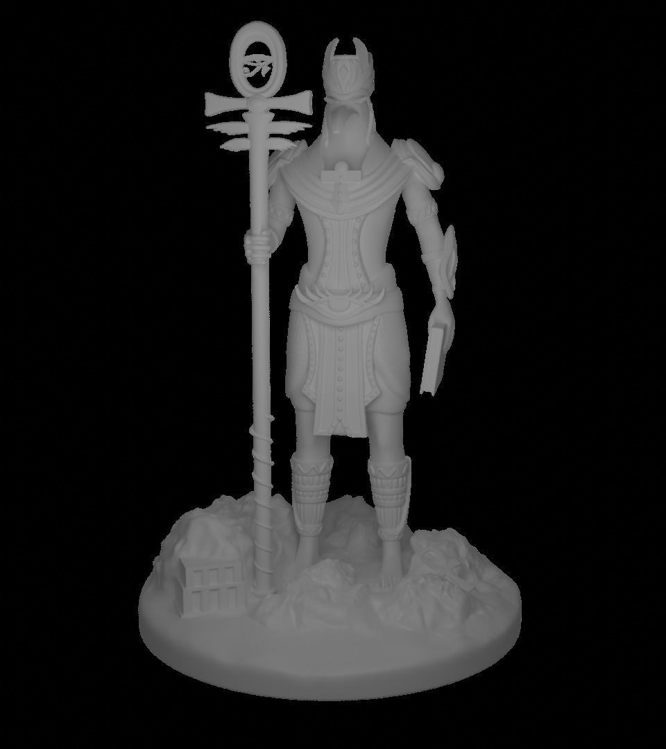 Egyptian God Thoth Printable Miniature 3D print model_13