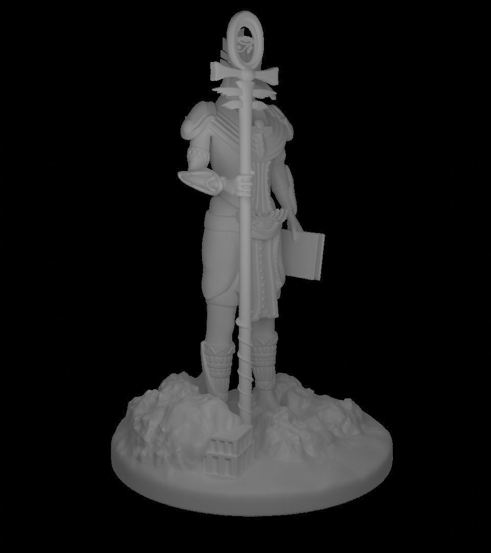 Egyptian God Thoth Printable Miniature 3D print model_4