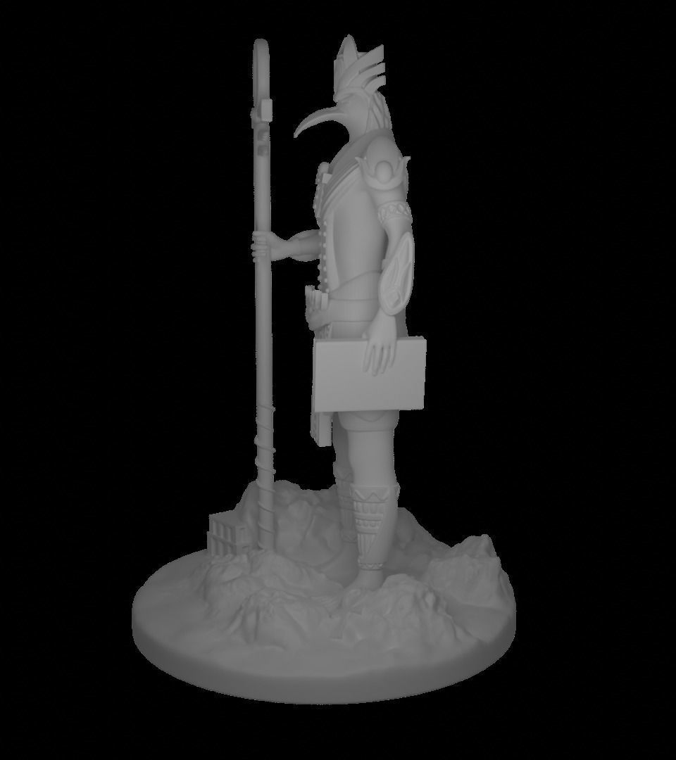 Egyptian God Thoth Printable Miniature 3D print model_11