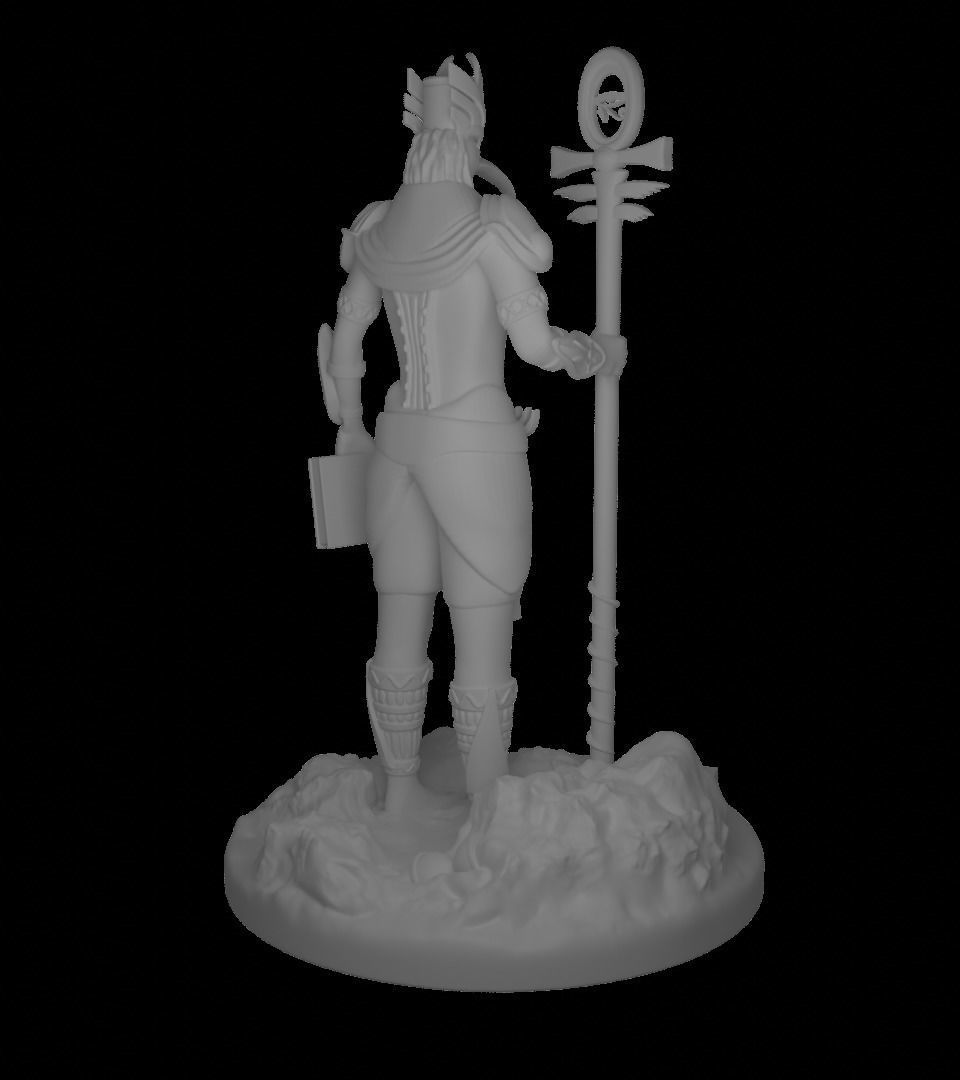 Egyptian God Thoth Printable Miniature 3D print model_7
