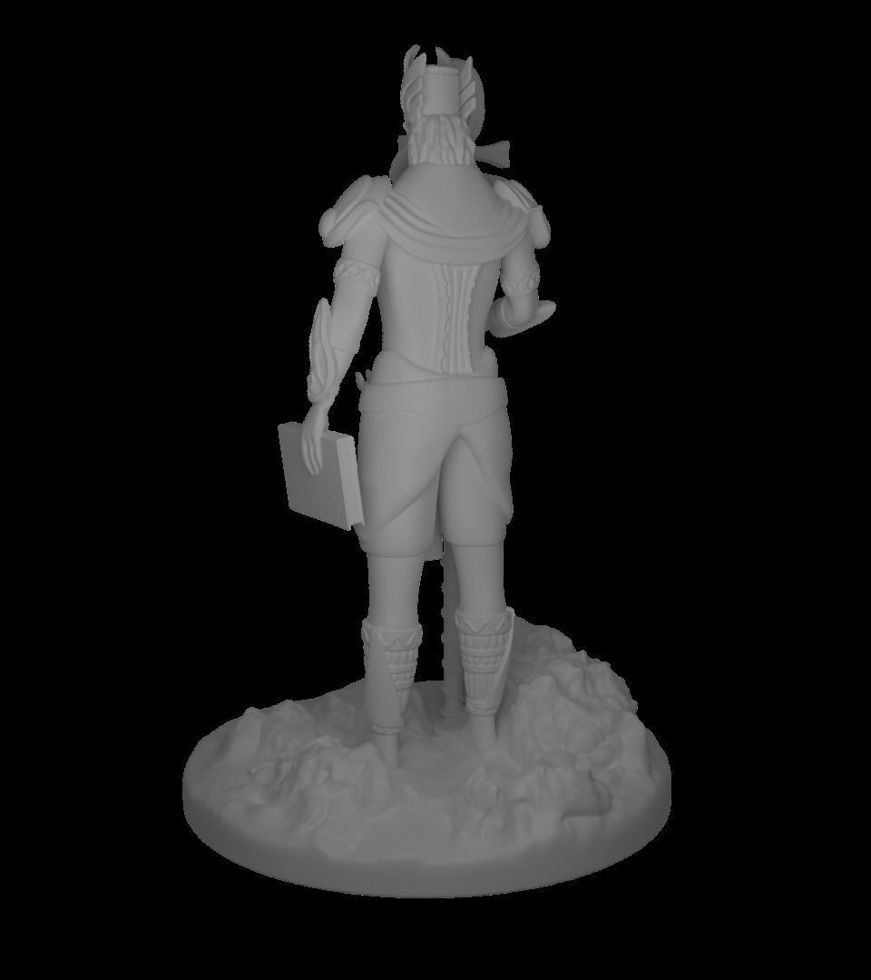 Egyptian God Thoth Printable Miniature 3D print model_9