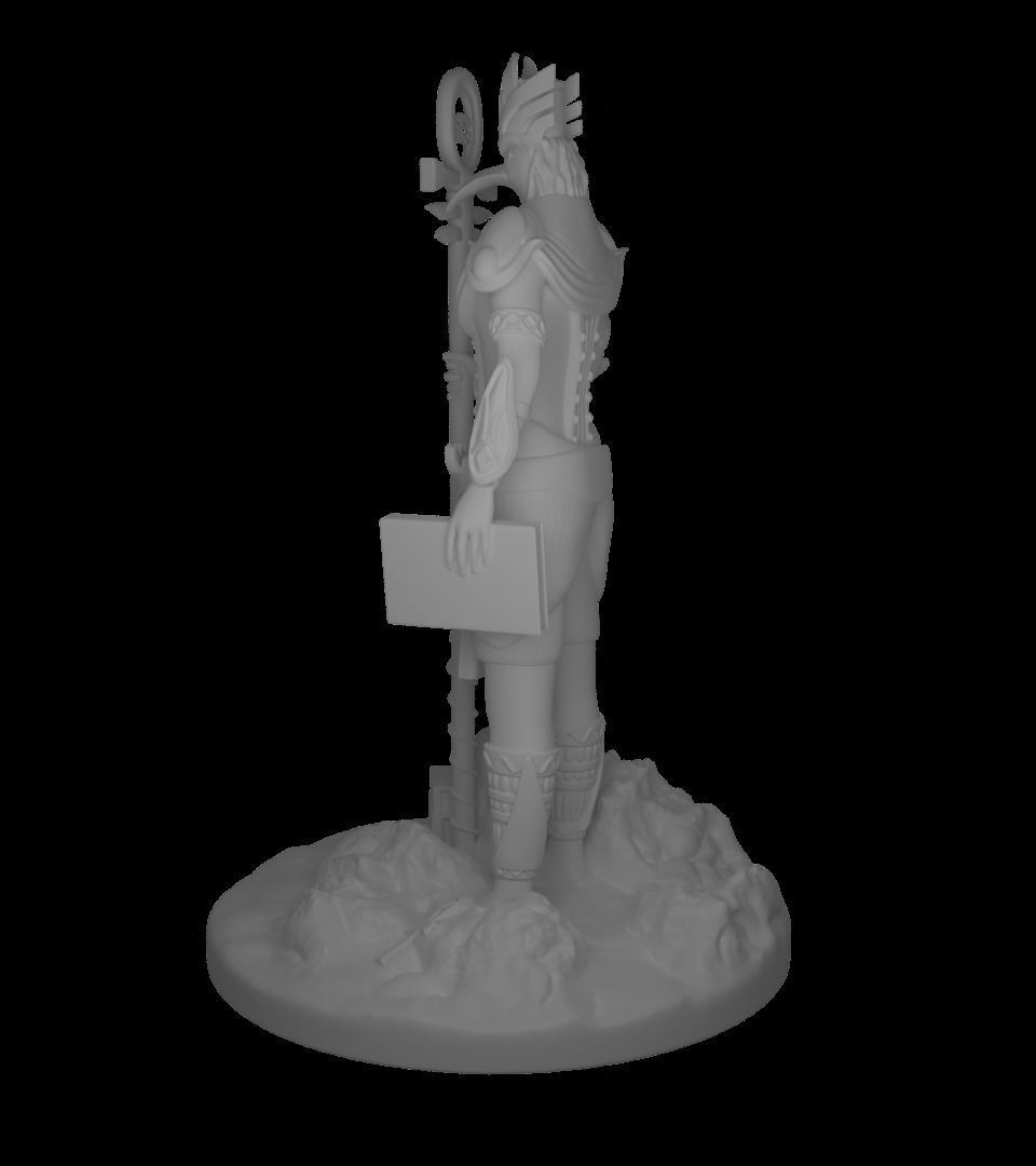 Egyptian God Thoth Printable Miniature 3D print model_10