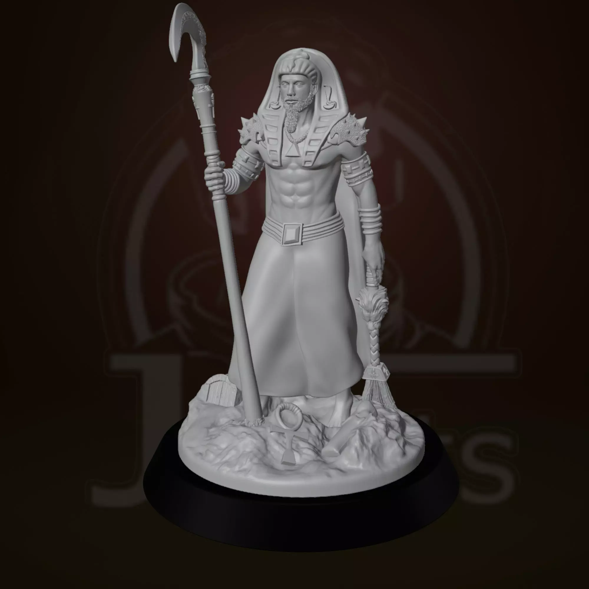 Egyptian God - Osiris 3D print model_3
