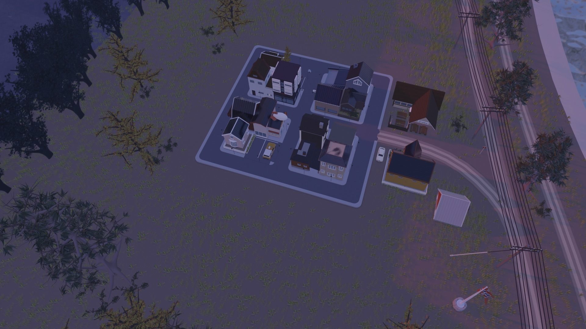 Low poly town in Norway Low-poly 3D model_22