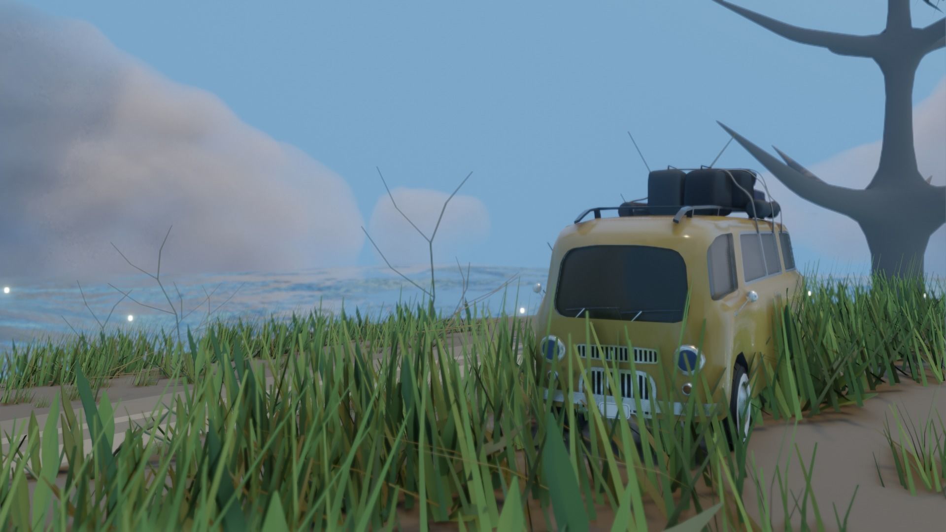 Low poly town in Norway Low-poly 3D model_13