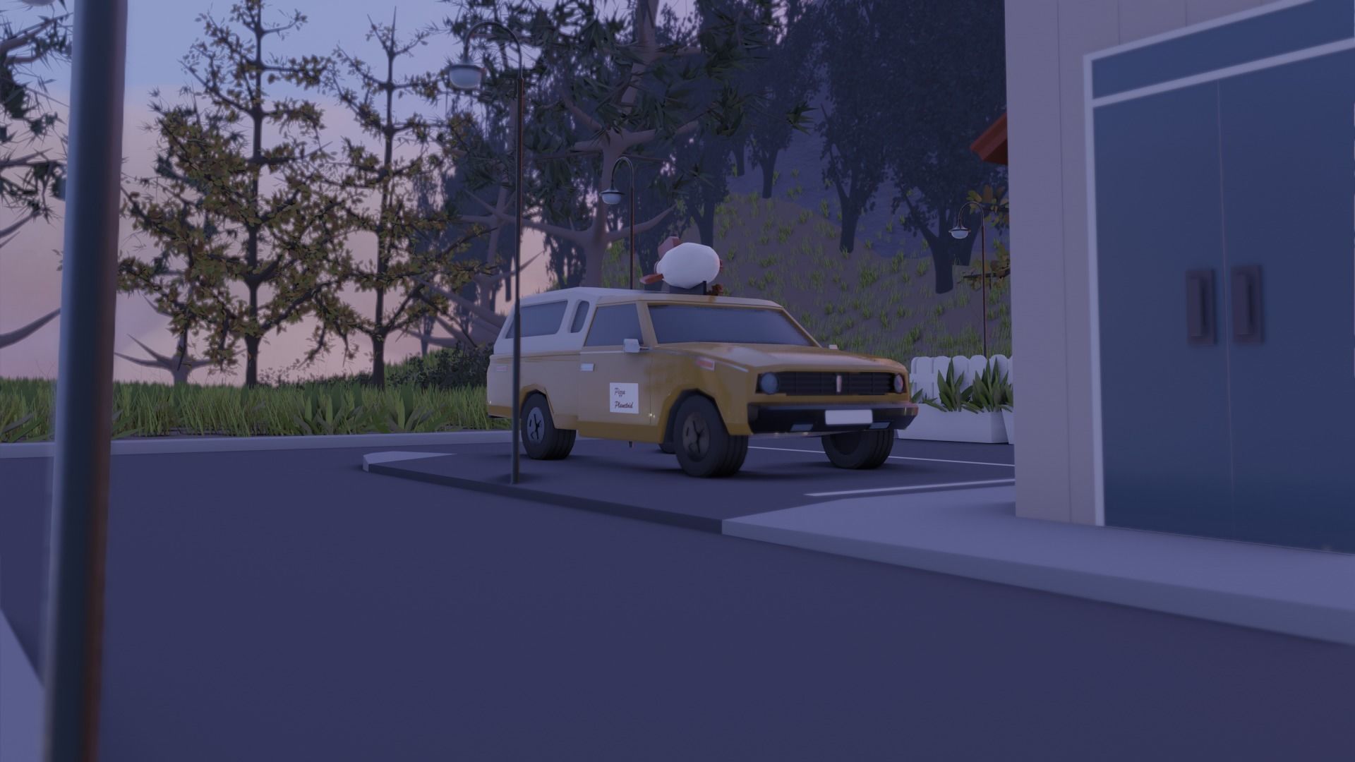 Low poly town in Norway Low-poly 3D model_12