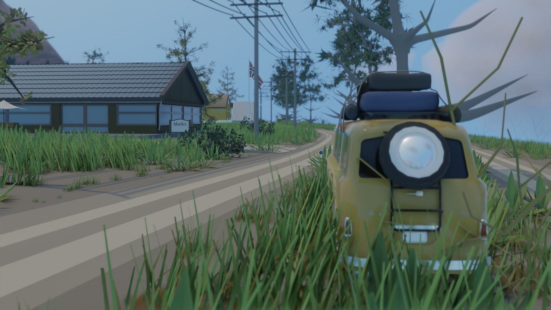 Low poly town in Norway Low-poly 3D model_19