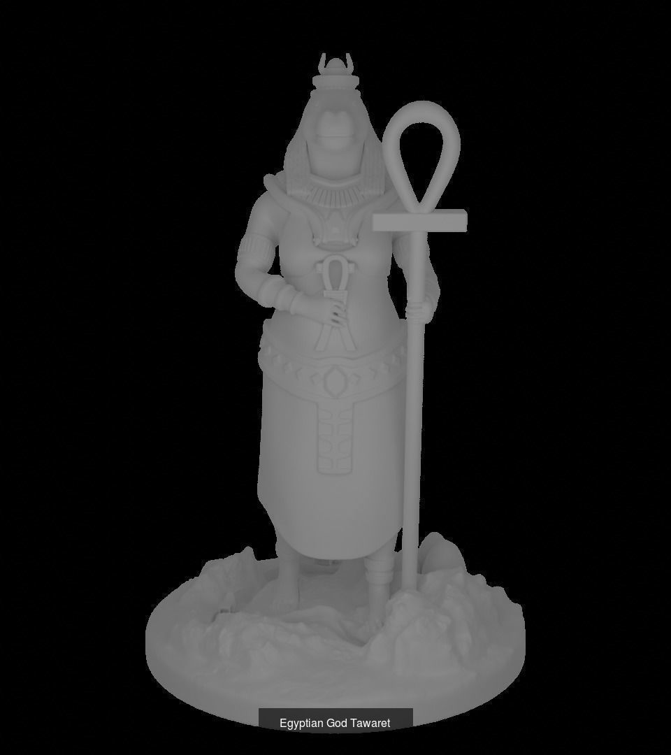 Egyptian Gods Printable Miniatures 3D Model Collection_3