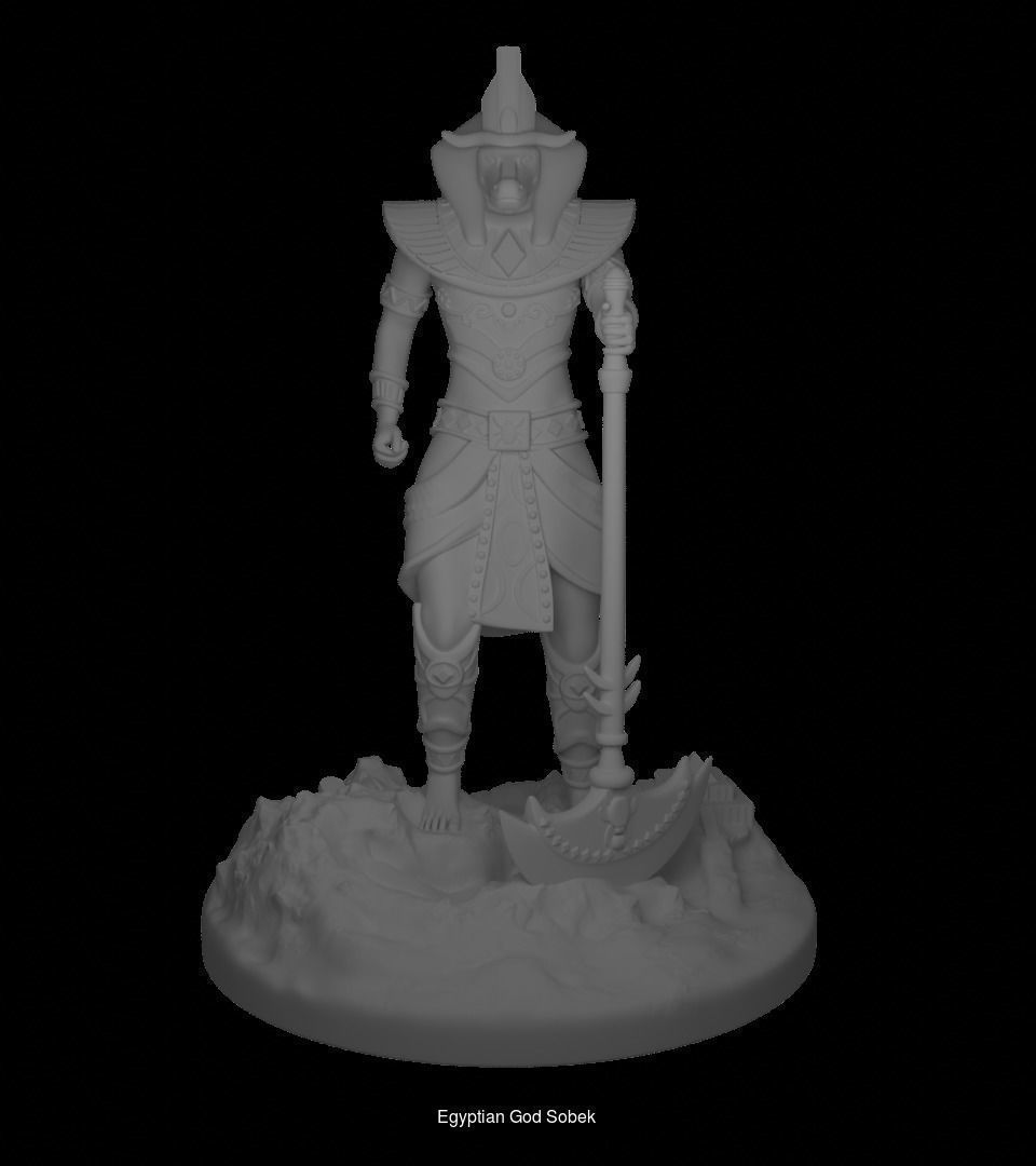 Egyptian Gods Printable Miniatures 3D Model Collection_4