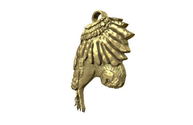 Owl pendant 3 3D print model_2