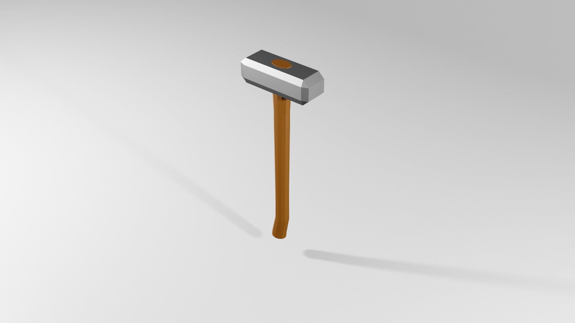 Low Poly Sledge hammer Low-poly 3D model_1