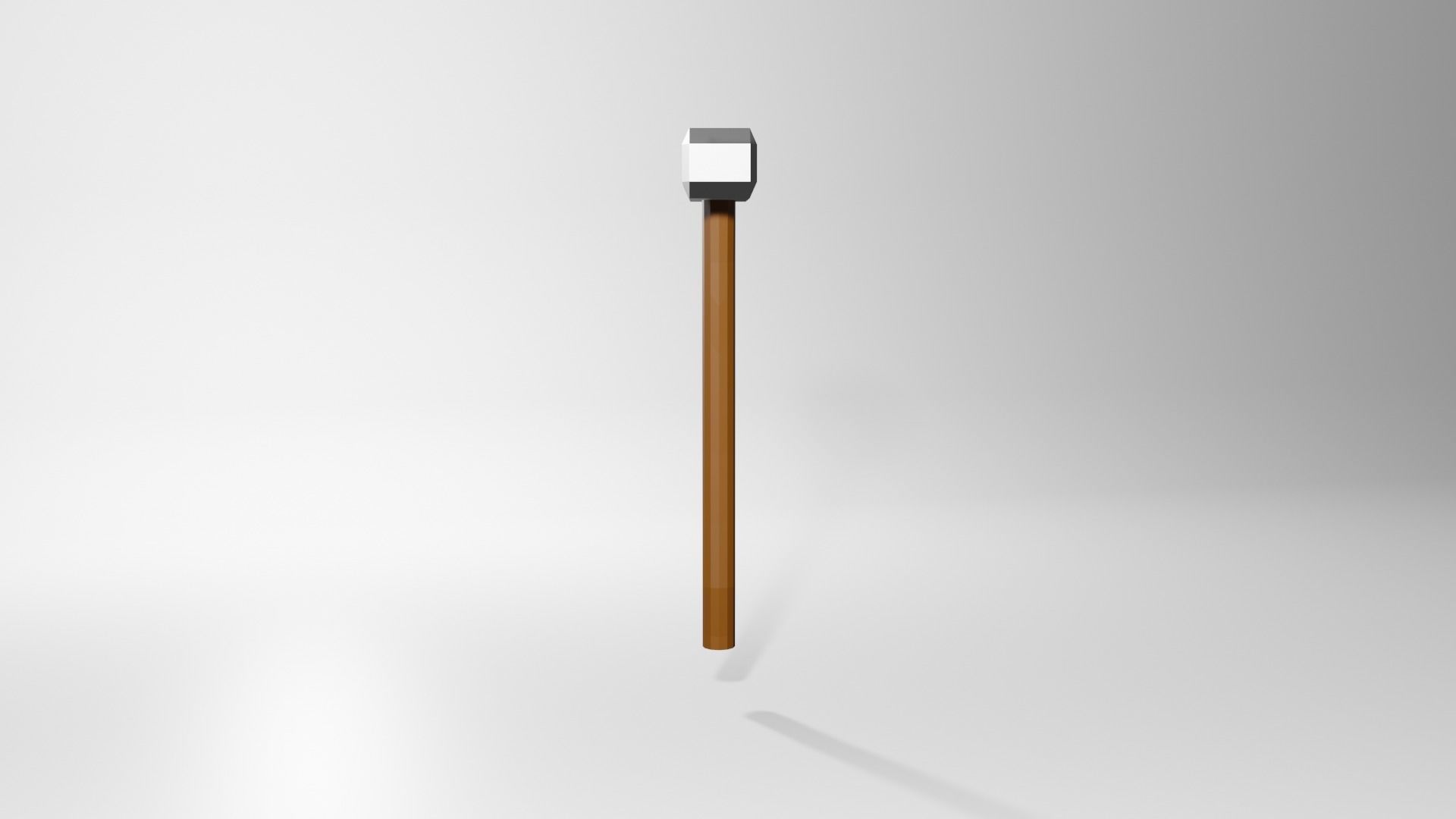 Low Poly Sledge hammer Low-poly 3D model_3