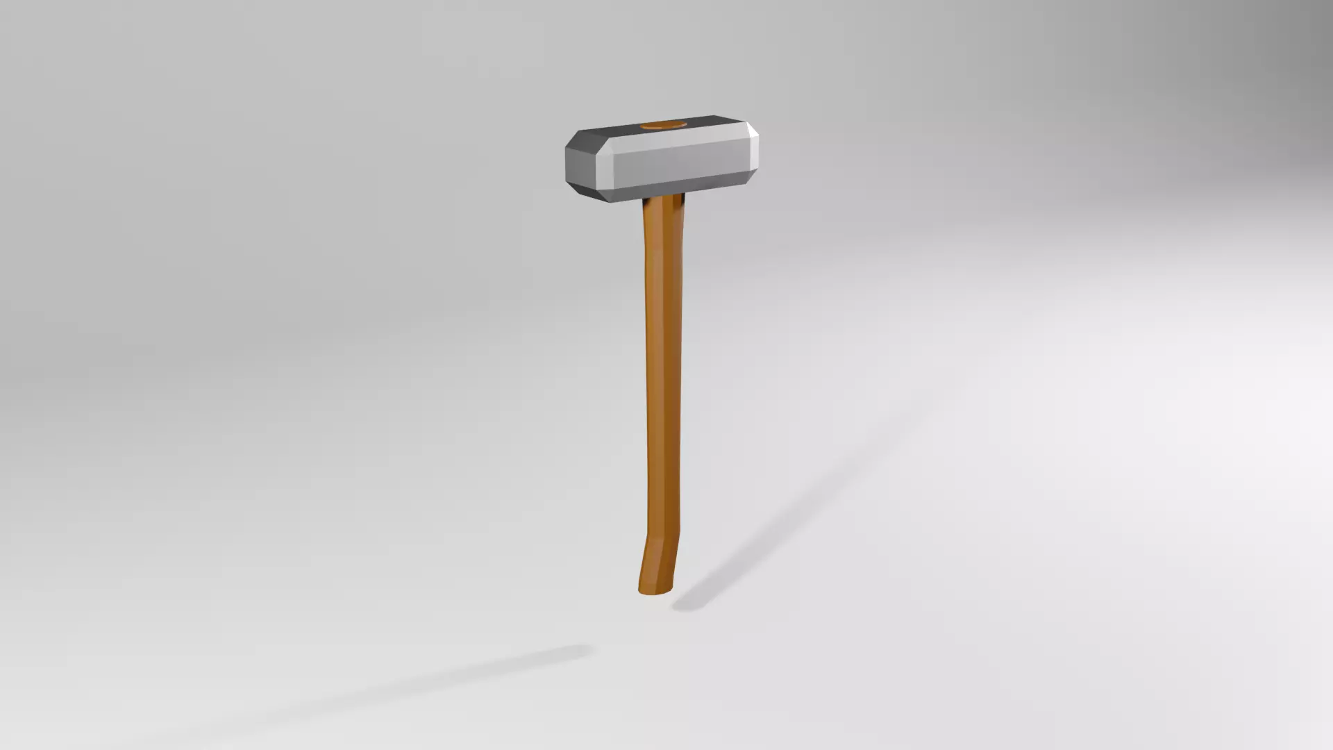 Low Poly Sledge hammer Low-poly 3D model_0