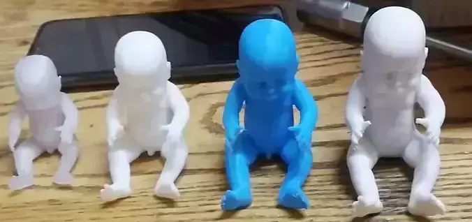 3d Baby Boy and Girl Scanned  3D print model