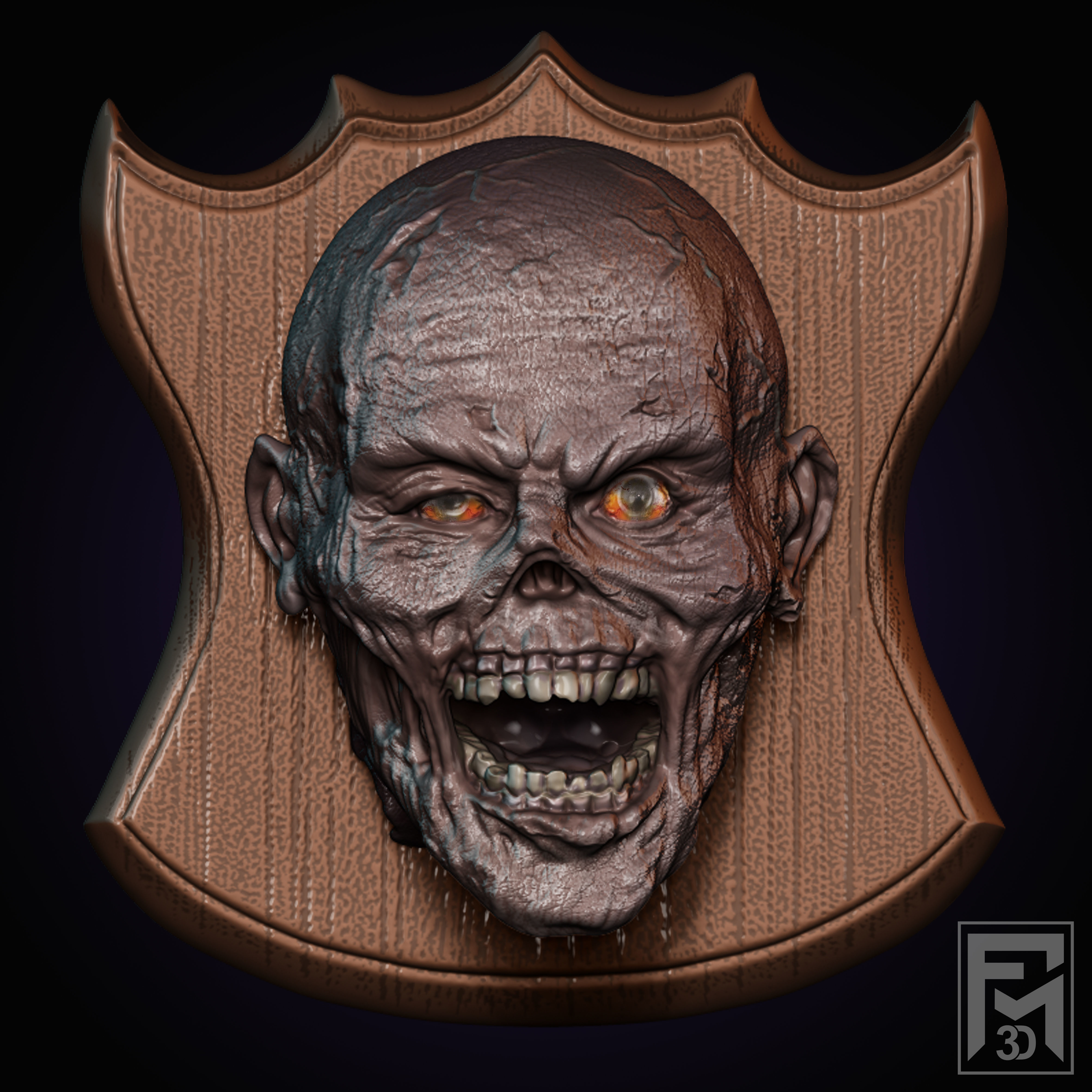 HALLOWEEN HEADS PACK 3D model_1