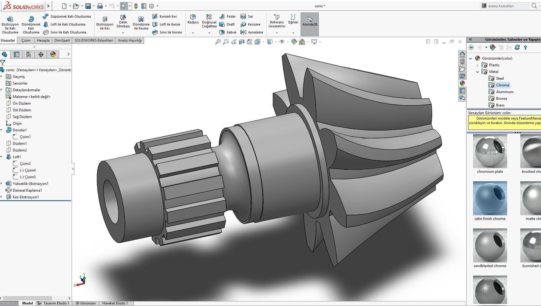 Original sizes  Helical  Bevel Gear 8 Theeth 3D print model 3D print model_14