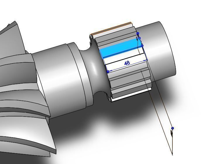 Original sizes  Helical  Bevel Gear 8 Theeth 3D print model 3D print model_7